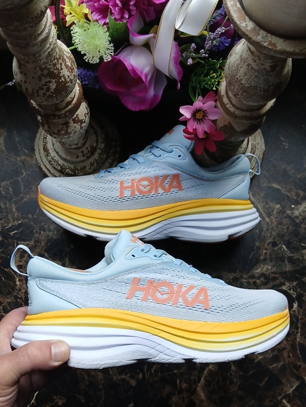 Hoka One Bondi 8 Comfort/Lifestyle Medical Field Shoes Size 7.5D Wide for Women - Picture 1 of 12